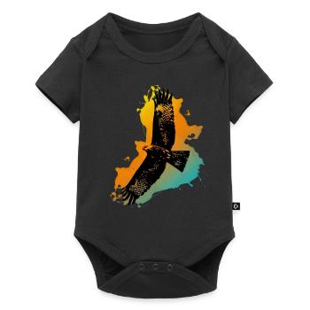 Falkner mit Falke Geschenk für Falken Freunde - Baby Premium Kurzarmbody - Schwarz - Vorne