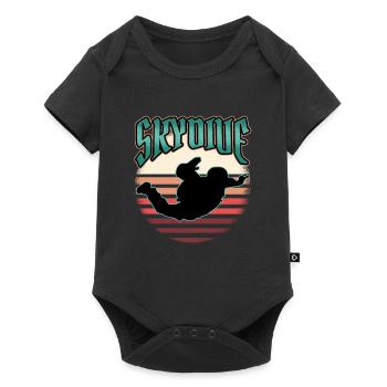 Cadeau drôle de parachute de parapente - Body à manches courtes Premium Bébé - noir - Devant