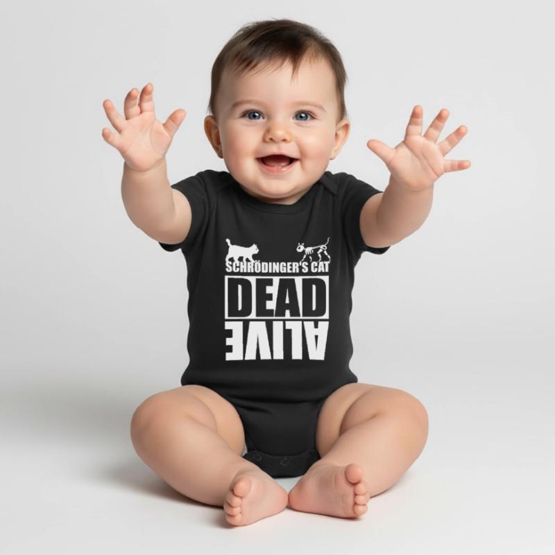 Schrödinger Katze tot oder lebendig Baby Premium Kurzarmbody
