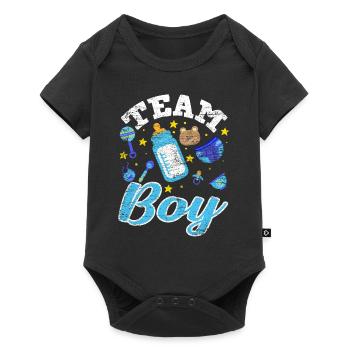 Team Boy Gender Reveal Baby Party - Baby Premium short-sleeve bodysuit - black - Front