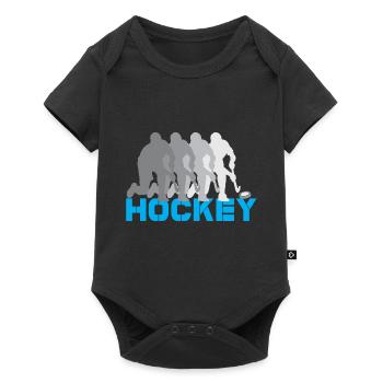 hockey hockey sur gazon hockey bâton sport hockey sur glace - Body à manches courtes Premium Bébé - noir - Devant