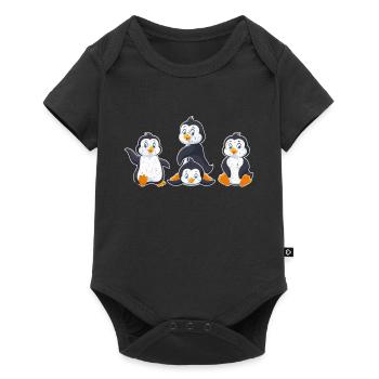 Pingouin Antarctique - Body à manches courtes Premium Bébé - noir - Devant