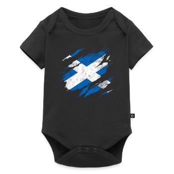 Drapeau Ecosse - Body à manches courtes Premium Bébé - noir - Devant
