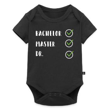 FUNNY Bachelor Master Doctorate Degree Dr Phd Gift - Baby Premium short-sleeve bodysuit - black - Front