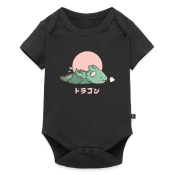 Kawaii Sleeping Dragon - Baby Premium short-sleeve bodysuit - black - Front