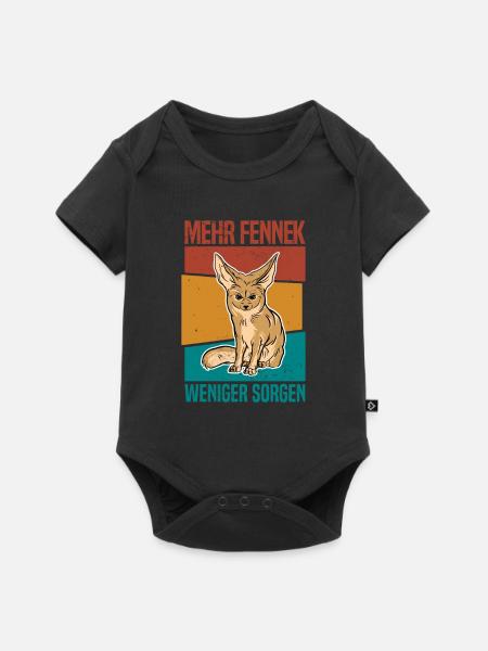 Fennek Fuchs Wüste Wildhund Nordafrika - Sorgen - Baby Premium Kurzarmbody - Schwarz