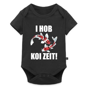 lustige Koi Kois i hob koi zeit Geschenkidee - Baby Premium Kurzarmbody - Schwarz - Vorne
