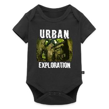 Urban Exploration Geschenk für Urbex Freunde - Baby Premium Kurzarmbody - Schwarz - Vorne