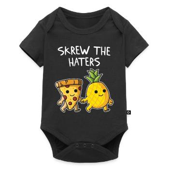 Pizza Hawaii Eating Pineapple Pizza Love is Love - Baby Premium short-sleeve bodysuit - black - Front