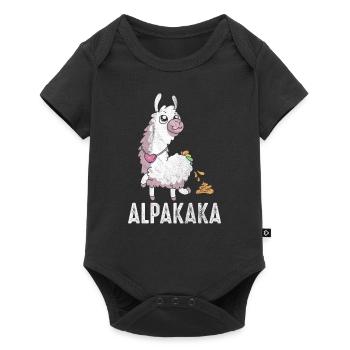 Alpaca funny & cute alpaca gift - Baby Premium short-sleeve bodysuit - black - Front