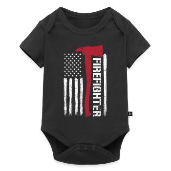 Tenue des pompiers - pompiers - Body à manches courtes Premium Bébé - noir - Devant