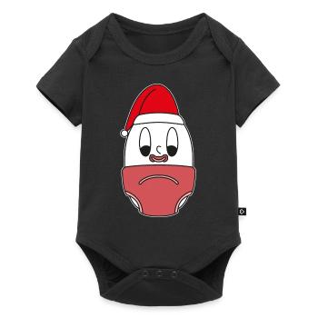 Weihnachts-Baby Ei - Baby Premium Kurzarmbody - Schwarz - Vorne