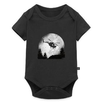 Hélicoptère hélicoptère cadeau pilote volant - Body à manches courtes Premium Bébé - noir - Devant