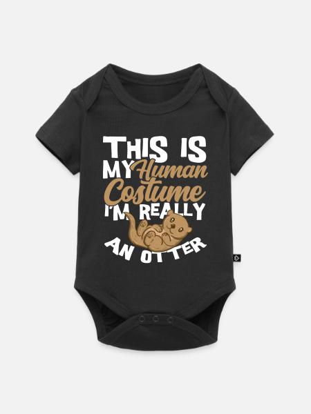 Otter - Baby Premium Kurzarmbody - Schwarz
