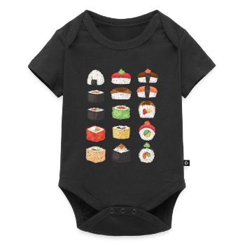 Sushi japonais ramen - Body à manches courtes Premium Bébé - noir - Devant