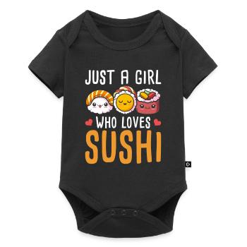 Fille de sushi kawaii - Body à manches courtes Premium Bébé - noir - Devant