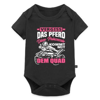 Quad Prinzessin - Baby Premium Kurzarmbody - Schwarz - Vorne