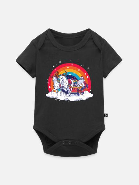Unicorn christmas - Baby Premium short-sleeve bodysuit - black