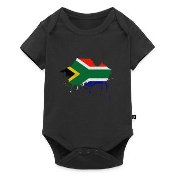 Cap Skyline Afrique du Sud drapeau drapeau Cape Town - Body à manches courtes Premium Bébé - noir - Devant