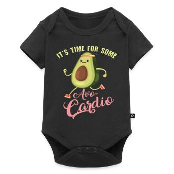 avocardio cardio training jogging running cardio - Baby Premium short-sleeve bodysuit - black - Front