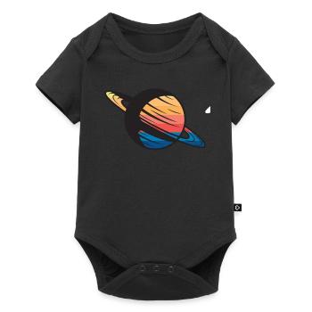 Espace extra-atmosphérique de la planète Saturne - Body à manches courtes Premium Bébé - noir - Devant