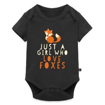 Just a girl who loves Foxes - Baby Premium short-sleeve bodysuit - black - Front