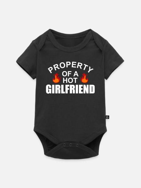 Eigentum einer heißen Freundin - Baby Premium Kurzarmbody - Schwarz