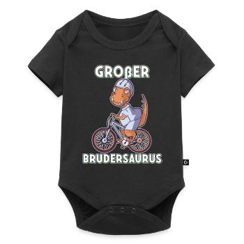 Großer Brudersaurus 2020 Bruder Dino ich werde - Baby Premium Kurzarmbody - Schwarz - Vorne
