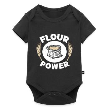 Flour power baker cupcakes - Baby Premium Kurzarmbody - Schwarz - Vorne