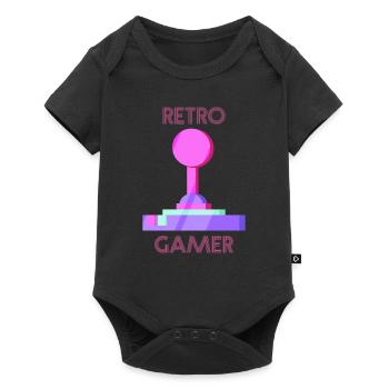 Retro Video Games Vintage Gift - Baby Premium short-sleeve bodysuit - black - Front