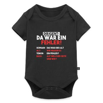 Dirigent Chor Sopran Alt Tenor Chorleiter Geschenk - Baby Premium Kurzarmbody - Schwarz - Vorne