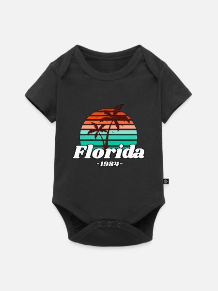 Palmen Florida 1984 - Baby Premium Kurzarmbody - Schwarz