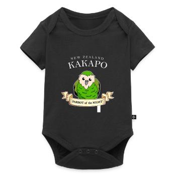 Funny gift for Kakapo parrot New Zealand - Baby Premium short-sleeve bodysuit - black - Front