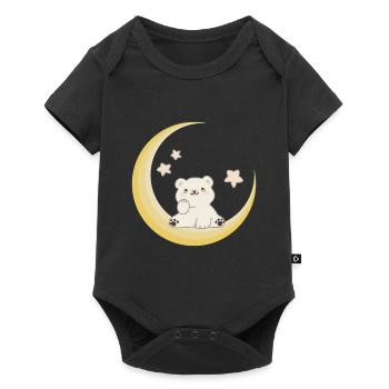 Polar Bear Moon Stars Good night for baby bears - Baby Premium short-sleeve bodysuit - black - Front