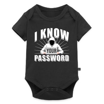 Cadeau de mot de passe de cybersécurité pirate - Body à manches courtes Premium Bébé - noir - Devant