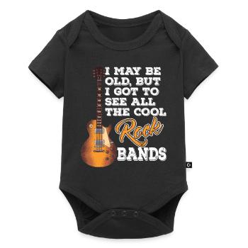 I May Be Old But I See All the Cool Rock Bands - Baby Premium short-sleeve bodysuit - black - Front