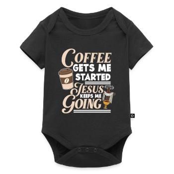 Coffee and jesus christ christ religion religious - Baby Premium short-sleeve bodysuit - black - Front
