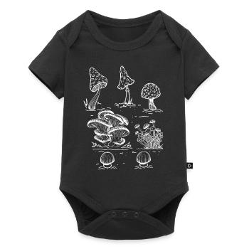 Crystals, Mushrooms Black Magic & Witches - Baby Premium short-sleeve bodysuit - black - Front