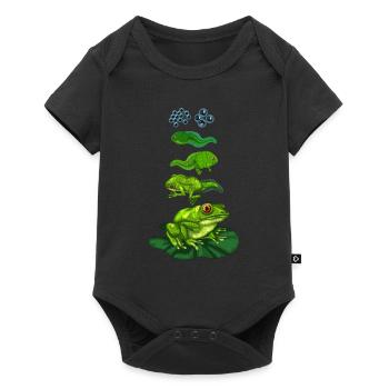 Frog tadpole biology metamorphosis cycle - Baby Premium short-sleeve bodysuit - black - Front