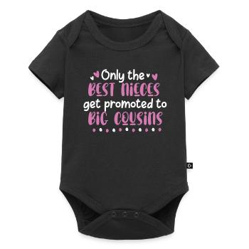 Cadeau de cousin nièce - Body à manches courtes Premium Bébé - noir - Devant