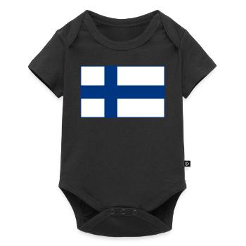 Finland flag - Baby Premium short-sleeve bodysuit - black - Front