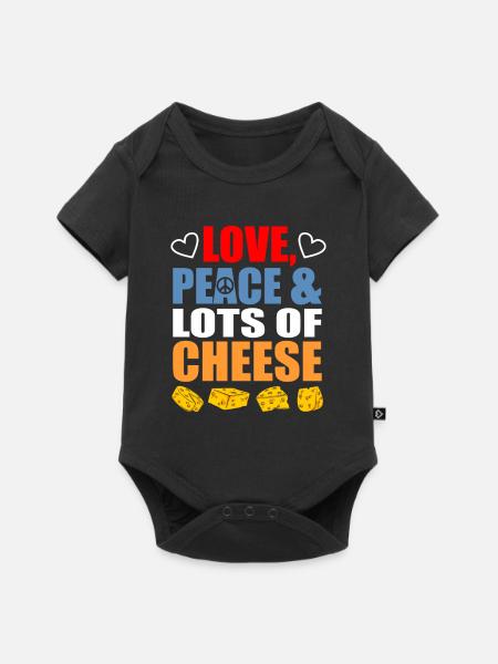 Käse - Baby Premium Kurzarmbody - Schwarz