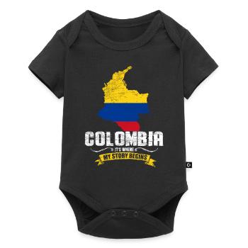 Colombia Fan - Baby Premium short-sleeve bodysuit - black - Front