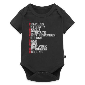 First Responder Firefighter Thin Red Line - Baby Premium short-sleeve bodysuit - black - Front