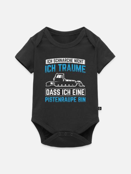 Skifahrer Ski Skifahren - Baby Premium Kurzarmbody - Schwarz