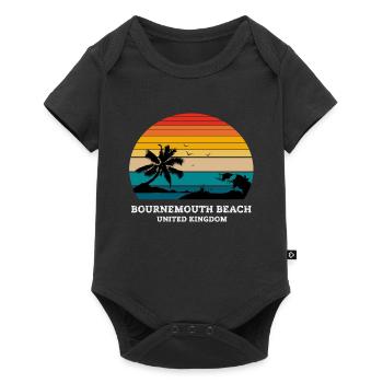 BOURNEMOUTH BEACH UNITED KINGDOM - Baby Premium Kurzarmbody - Schwarz - Vorne