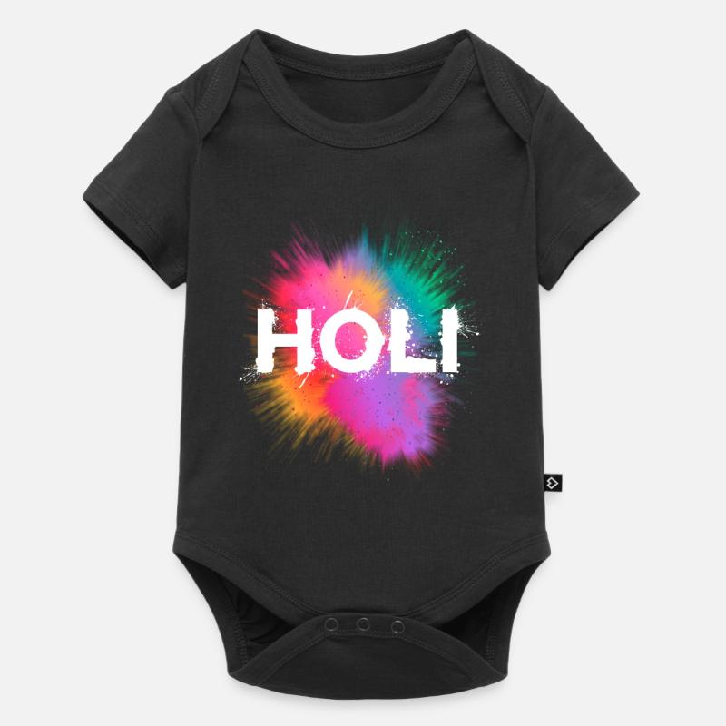 Festival Holi - Body à manches courtes Premium Bébé - noir
