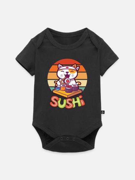 Sushi - Baby Premium Kurzarmbody - Schwarz
