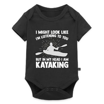 Kayaking canoe paddling kayaking rowing - Baby Premium short-sleeve bodysuit - black - Front