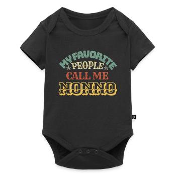 Mes gens préférés m'appellent NONNO - Body à manches courtes Premium Bébé - noir - Devant